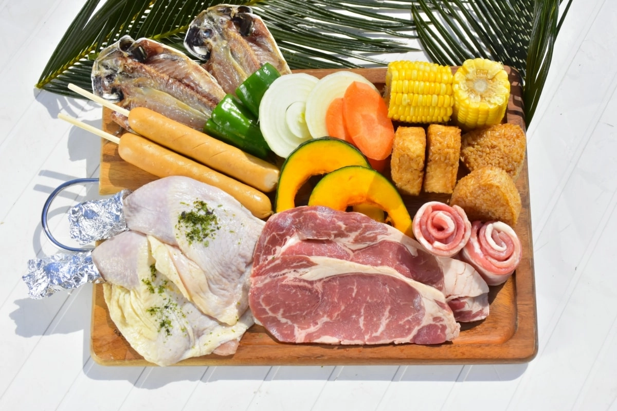 伊豆オーシャンBBQのスタンダードプラン料理写真